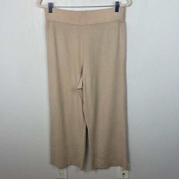 WAYF Tan Beige Crop Casual Pants Size Medium Fulton Nordstrom Stretch Loungewear - Picture 10 of 16
